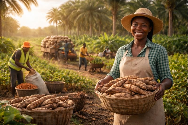 Farmer in field